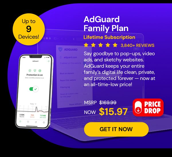 AdGuard Family Plan: Lifetime Subscription