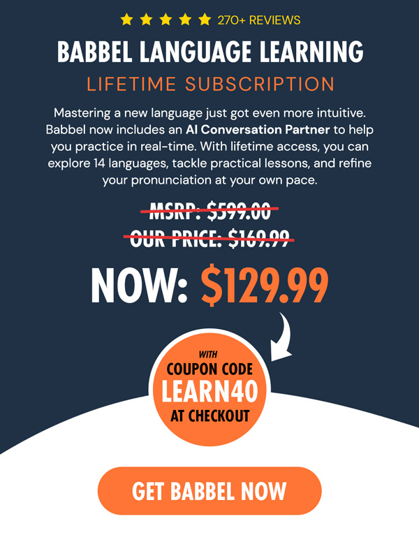 Babbel Language Learning: Lifetime Subscription (All Languages)