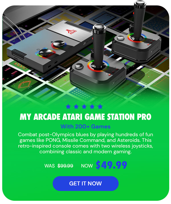 My Arcade Atari Game Station Pro: Video Game Console with 200+ Games (New - Open Box)