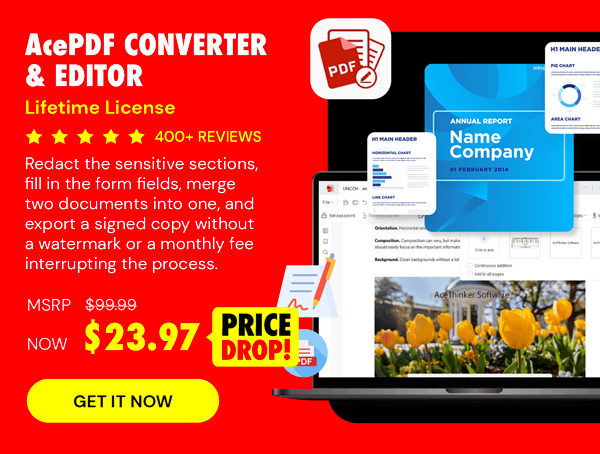 AcePDF Converter & Editor: Lifetime License