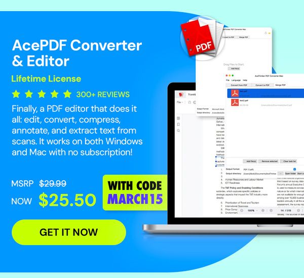 AcePDF Converter & Editor: Lifetime License