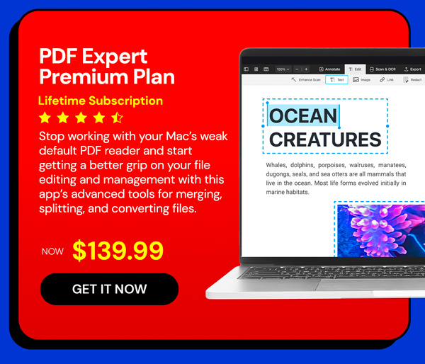 PDF Expert Premium Plan: Lifetime Subscription (Mac)