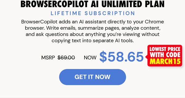 BrowserCopilot AI - Unlimited (Unlimited queries/month): Lifetime Subscription
