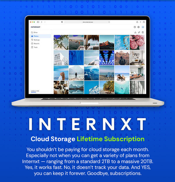 Internxt Cloud Storage Lifetime Subscription: 10TB Plan