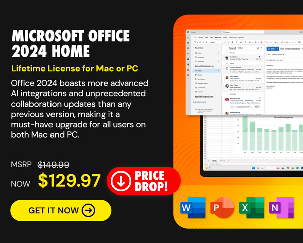 Microsoft Office 2024 Home for Mac or PC: One-Time Purchase