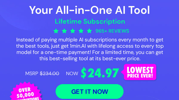 1minAI Pro Plan Lifetime Subscription