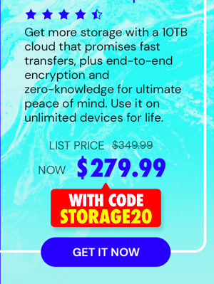 Internxt Cloud Storage Lifetime Subscription: 10TB Plan