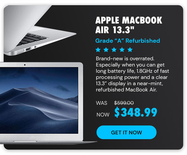 Apple MacBook Air 13.3" (2017) 1.8GHz i5 Core 8GB RAM 128GB - Silver (Refurbished)