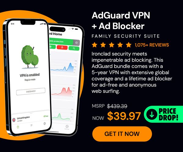 AdGuard VPN + Ad Blocker Family Security Suite