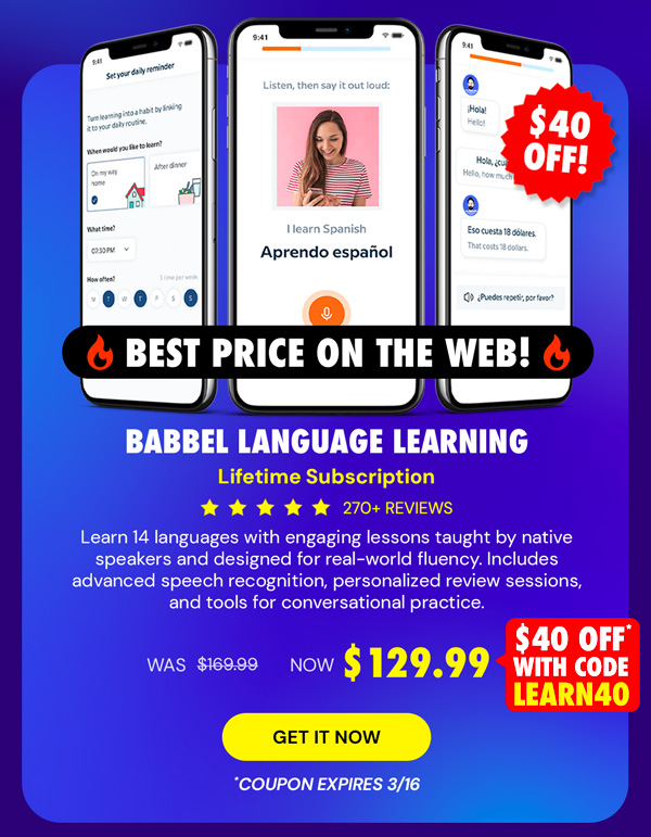 Babbel Language Learning: Lifetime Subscription (All Languages)
