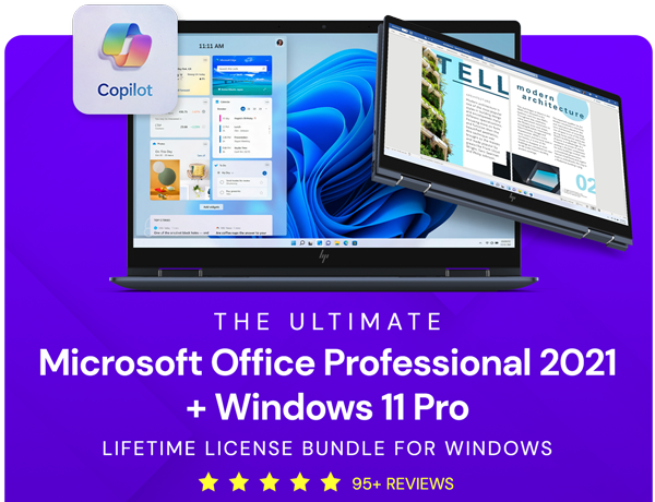 The Ultimate Microsoft Office Professional 2021 for Windows: Lifetime License + Windows 11 Pro Bundle