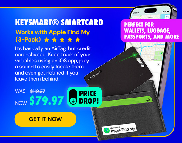 KeySmart® SmartCard - Works with Apple Find My (3-Pack)