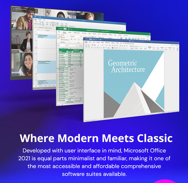 Microsoft Officel 2021 for Windows or Mac: Lifetime License