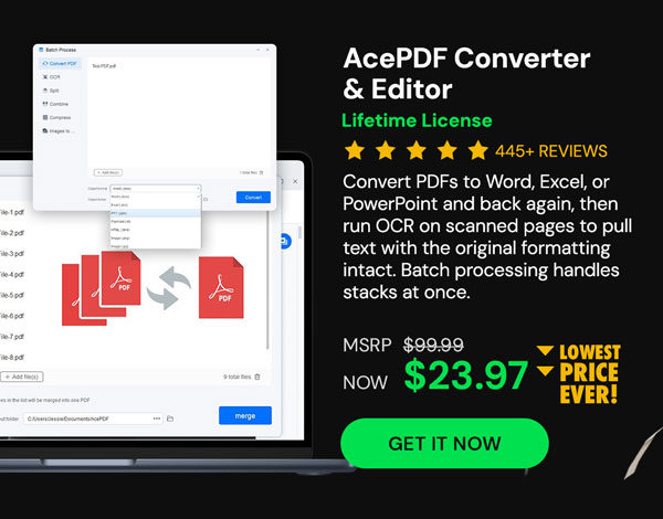 AcePDF Converter & Editor: Lifetime License