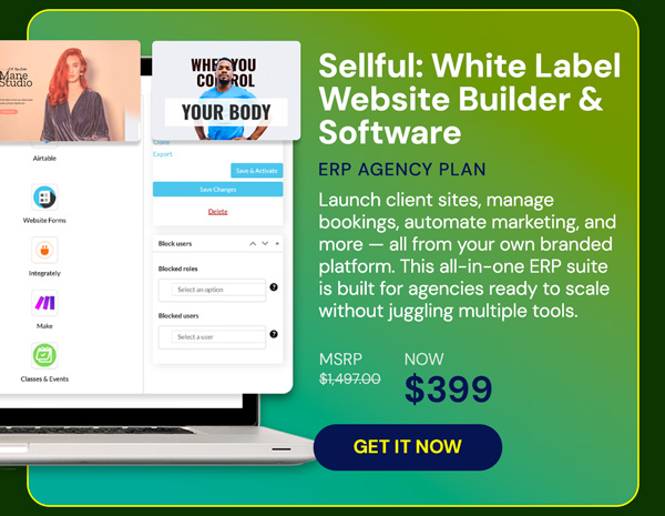 Sellful - White Label Website Builder & Software: ERP Agency Plan