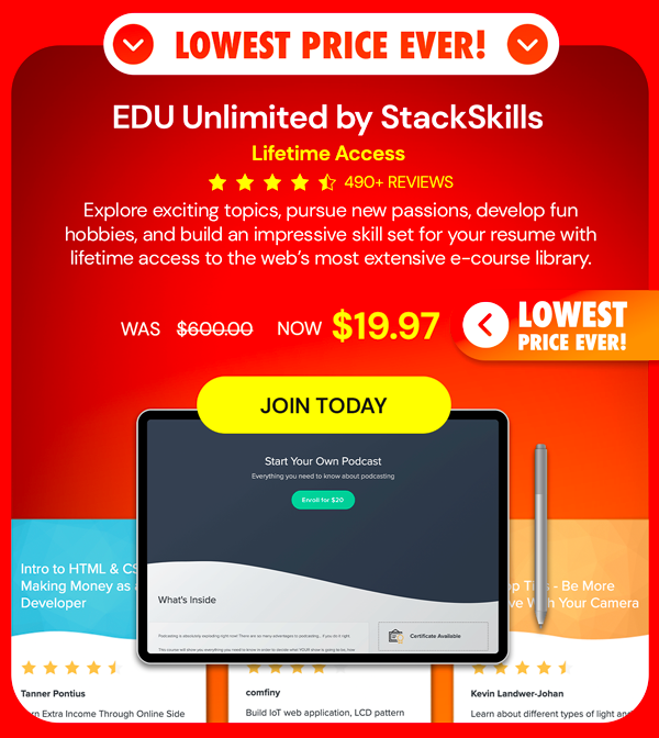 EDU Unlimited by StackSkills: Lifetime Access