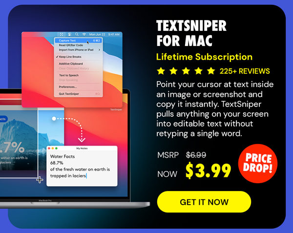 TextSniper for Mac: Lifetime Subscription