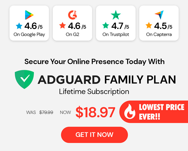 AdGuard Family Plan: Lifetime Subscription