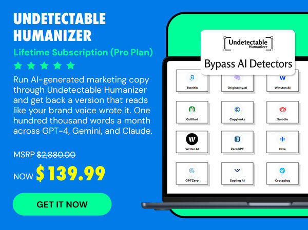 Undetectable Humanizer: Lifetime Subscription (Pro Plan)