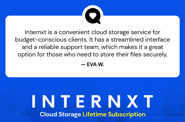 Internxt Cloud Storage Lifetime Subscription: 10TB Plan