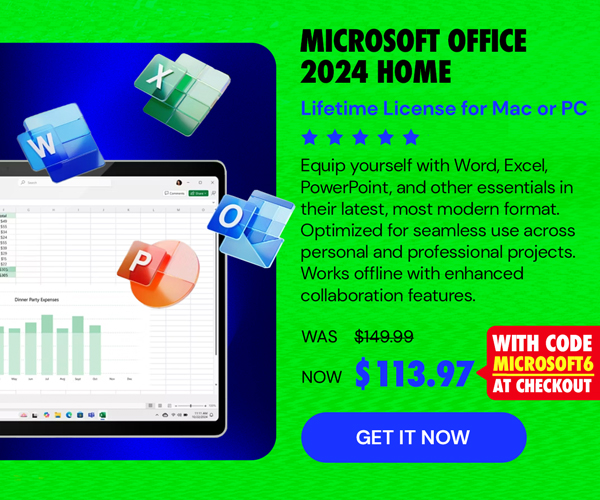 Microsoft Office 2024 Home for Mac or PC