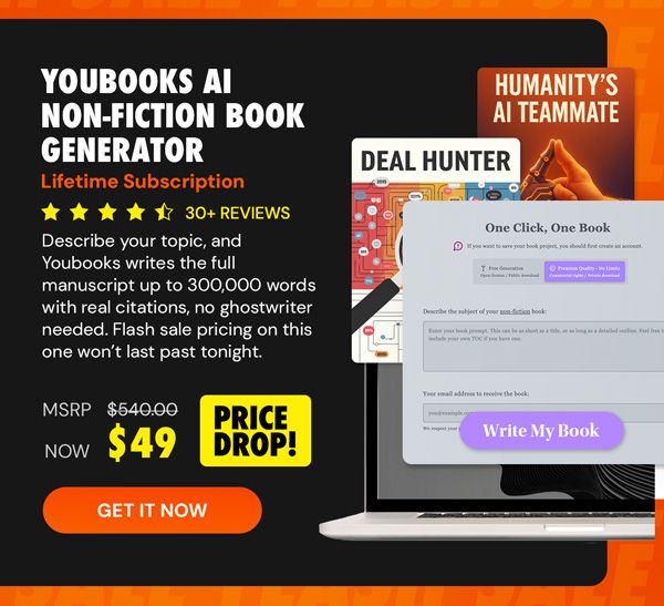 Youbooks AI Non-Fiction Book Generator: (Fan Plan) Lifetime Subscriptions