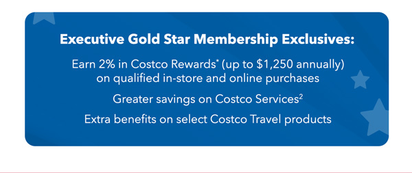 Costco 1-Year Executive Gold Star Membership + $60 Digital Costco Shop Card