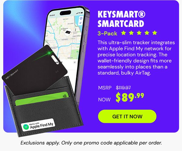 KeySmart® SmartCard - Works with Apple Find My (3-Pack)