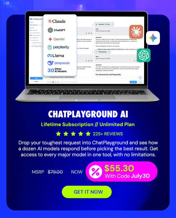 ChatPlayground AI: Lifetime Subscription (Unlimited Plan)