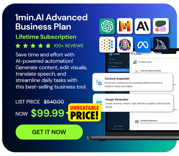 1minAI Advanced Business Plan Lifetime Subscription