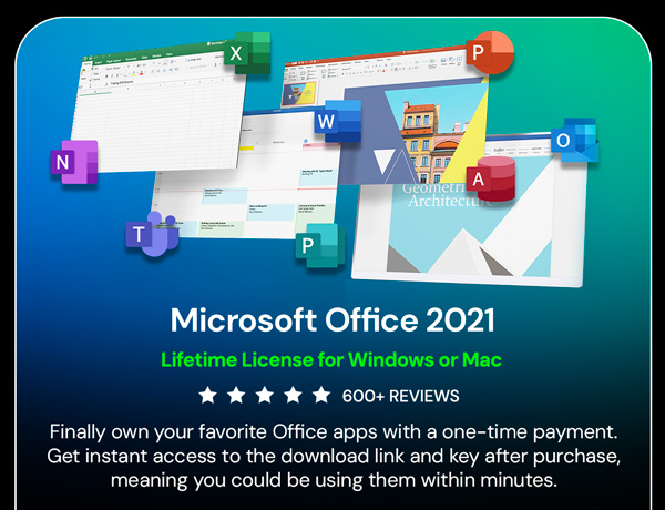 Microsoft Office 2021 for Windows or Mac: Lifetime License