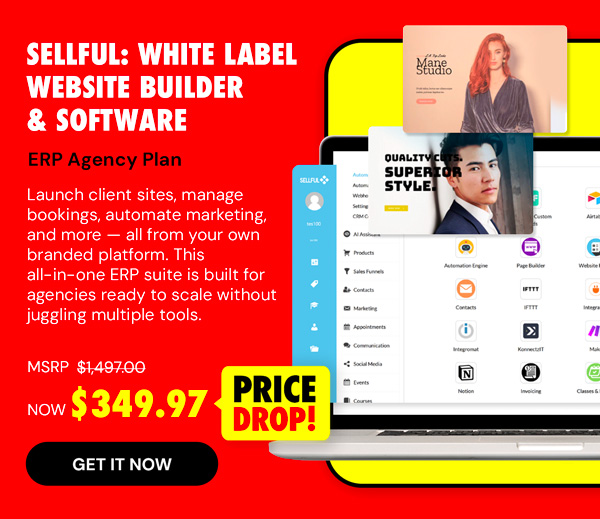 Sellful - White Label Website Builder & Software: ERP Agency Plan