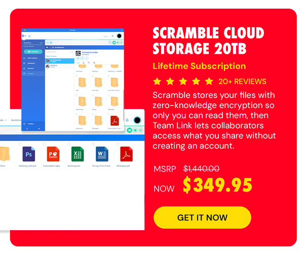 Scramble Cloud Storage Lifetime Subscription (20TB)