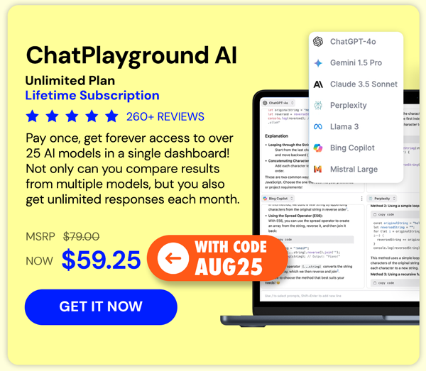 ChatPlayground AI: Lifetime Subscription (Unlimited Plan)