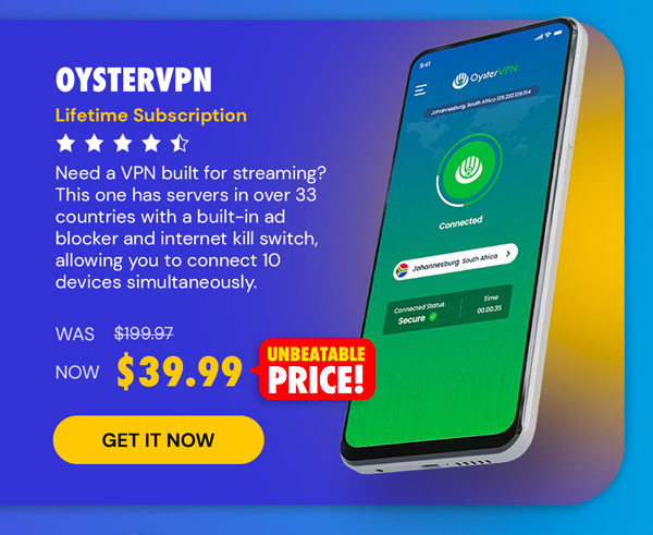 OysterVPN: VPN Lifetime Subscription