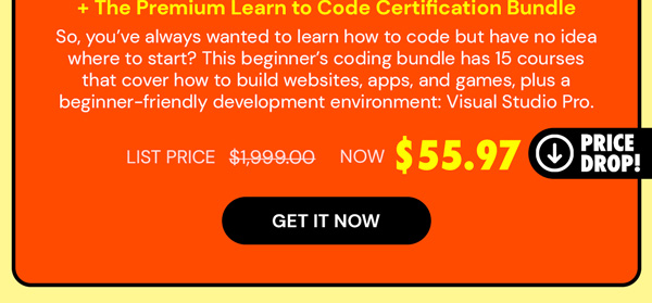 Microsoft Visual Studio Professional 2022 + The Premium Learn to Code Certification Bundle