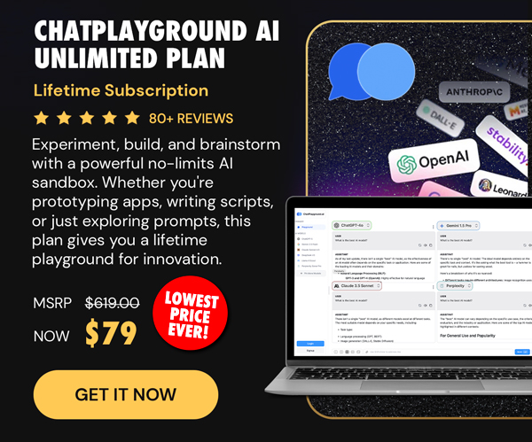 ChatPlayground AI: Lifetime Subscription (Unlimited Plan)