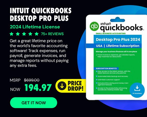 Intuit QuickBooks Desktop Pro Plus 2024 (1 User): Lifetime Licenses