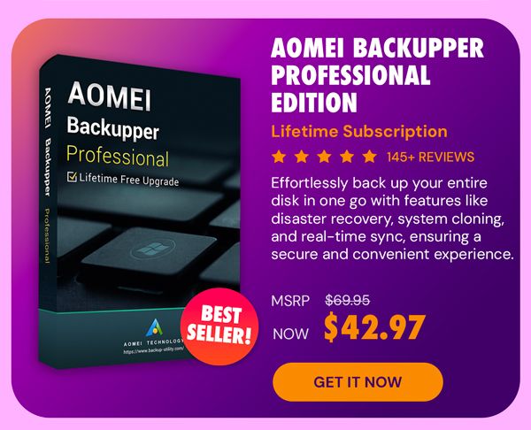 AOMEI Backupper Professional Edition: Lifetime Subscription
