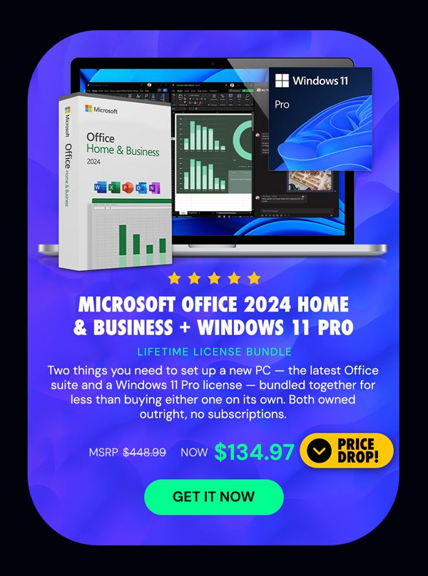 Microsoft Office 2024 Home & Business + Windows 11 Pro Bundle