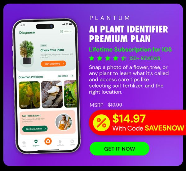 Plantum - AI Plant Identifier Premium Plan: Lifetime Subscription (For iOS Only)