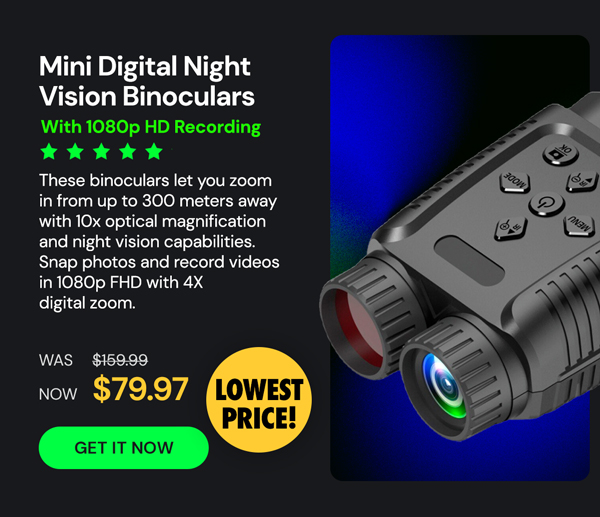 Mini Digital Night Vision Binoculars with 1080p HD Recording