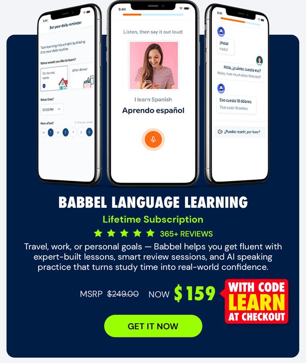 Babbel Language Learning: Lifetime Subscription (All Languages)