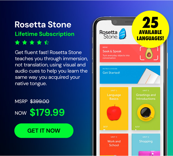 Rosetta Stone: Lifetime Subscription (All Languages)