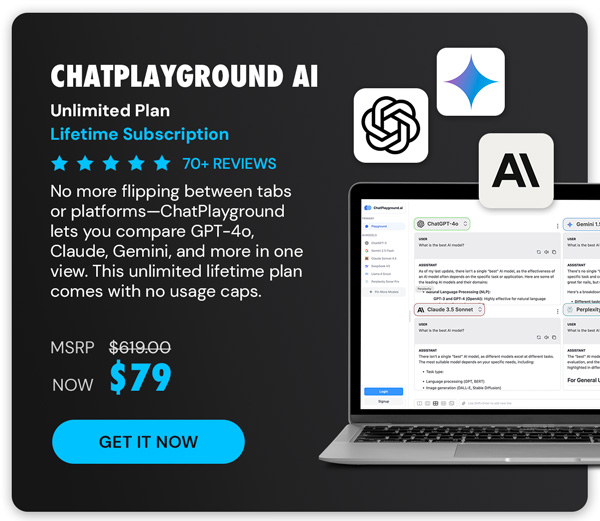 ChatPlayground AI: Lifetime Subscription (Unlimited Plan)