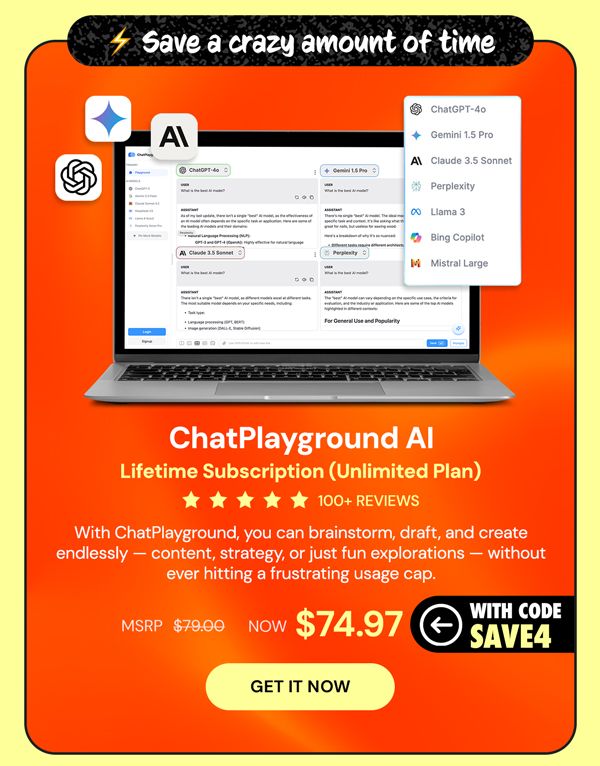 ChatPlayground AI: Lifetime Subscription (Unlimited Plan)