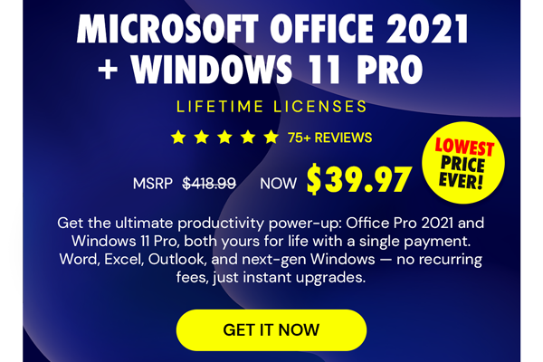 The Ultimate Microsoft Office Professional 2021 for Windows: Lifetime License + Windows 11 Pro Bundle