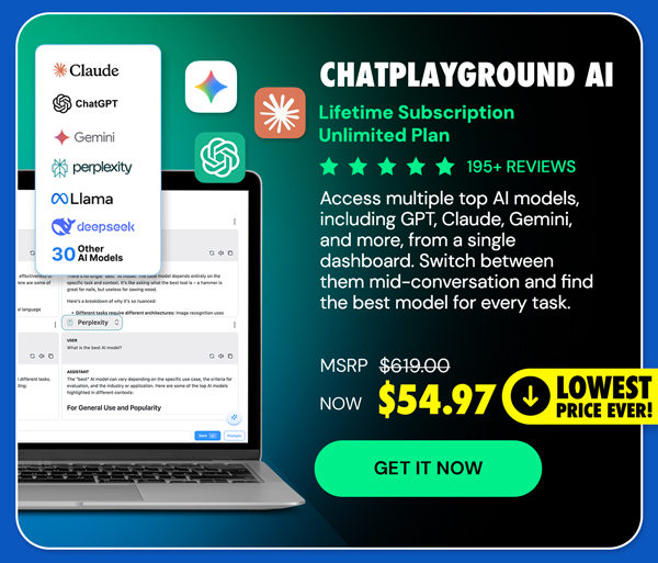 ChatPlayground AI: Lifetime Subscription (Unlimited Plan)