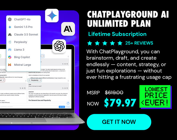 ChatPlayground AI: Lifetime Subscription (Unlimited Plan)