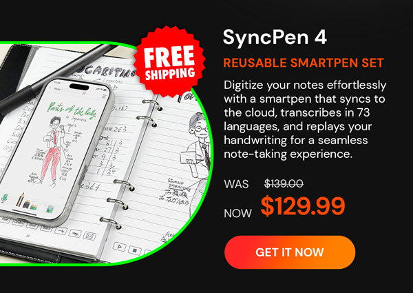 SyncPen 4 Reusable Smartpen Set